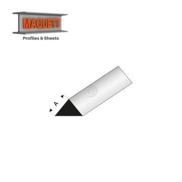 Maquett Styrene Profiles - Triangle 90 - Length: 330mm - White - 7,0mm / 0.275" (405-57-3-v)
