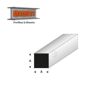 Maquett Styrene Profiles - Square - Length: 330mm - White - 5,0mm / 0.197" (407-59-3-v)