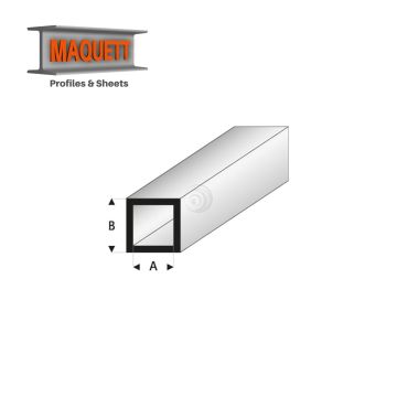 Maquett Styrene Profiles - Square Tube - Length: 330mm - White - 2,0x3,0mm/0.08x0.118" (420-51-3-v)