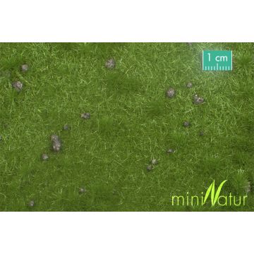 Mininatur Cattle pasture with mole hills - Summer - ca. 31,5x25cm - H0 / TT (714-22S)