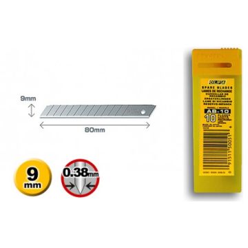 OLFA Snap-off blades - for SVR-2 - 9mm - 10x (AB10)