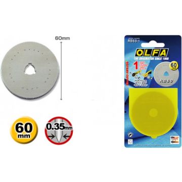 OLFA Spare blade - for RTY-3/NS - 60mm (RB60-1)