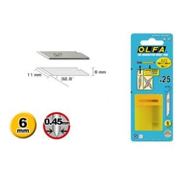 OLFA Spare blades KB - for AK-1 - 6mm - 25x (KB1)
