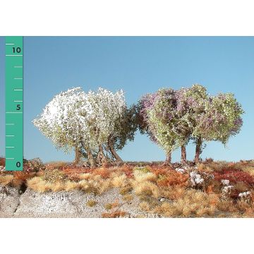 Silhouette High shrubs with blossoms - Spring - 0 (< ca. 8cm) - H0 / TT (250-05)