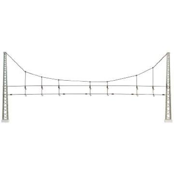 Sommerfeldt Cross span bridge, with mast, 360mm,kit - H0 / 1:87 (131)