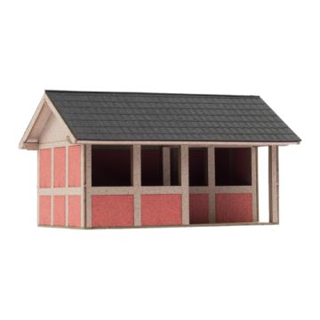 Unique Laser-Cut Building Kit - Bus stop "Veldhausen" - L: 81mm x B: 54m x H: 54mm  - H0 / 1:87 (01-04-002)