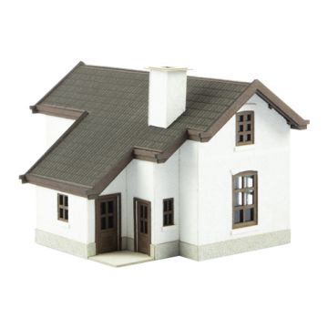 Unique Laser-Cut Building Kit - Rail Guard House 1# - White - L: 112mm x B: 86mm x H: 69mm - H0 / 1:87 (10-0032-04)