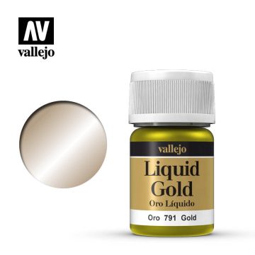 Vallejo Liquid Gold - Gold (Alcohol Based) - 32 ml / 1.08 fl oz (70.791)