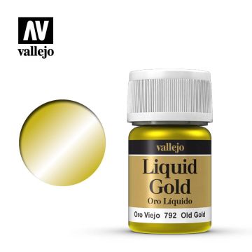Vallejo Liquid Gold - Old Gold (Alcohol Based) - 32 ml / 1.08 fl oz (70.792)