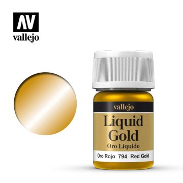 Vallejo Liquid Gold - Red Gold (Alcohol Based) - 32 ml / 1.08 fl oz (70.794)