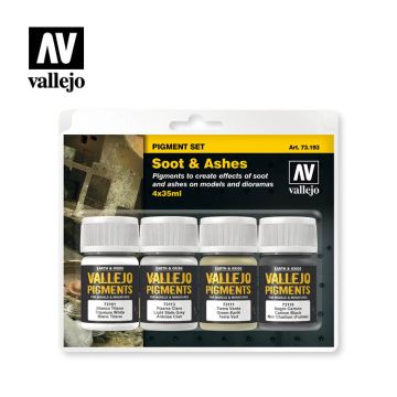 Vallejo Pigments Sets - Soot & Ashes (4) - 35 ml. (73.193)